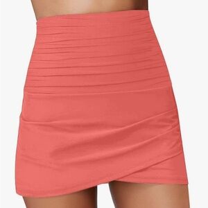High Waist Slimming Full Coverage Swim Skirt Large